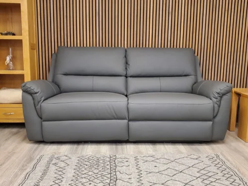 VALENICA LEATHER 3 SEATER SOFA WITH POWER RECLINERS