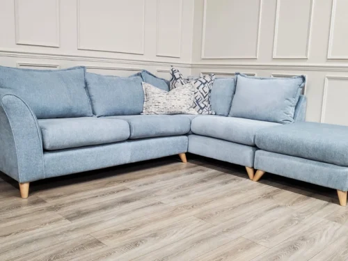 DFS 'SKYLAR' CHAISE CORNER SOFA WITH FOOTSTOOL