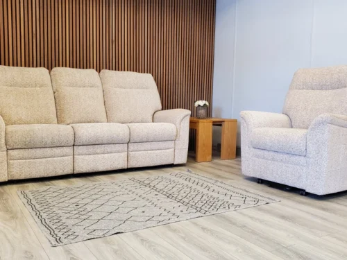 PARKER KNOLL HUDSON3 SEATER TRIPLE POWER RECLINER SOFA & DUAL MOTOR LIFT & TILT CHAIR
