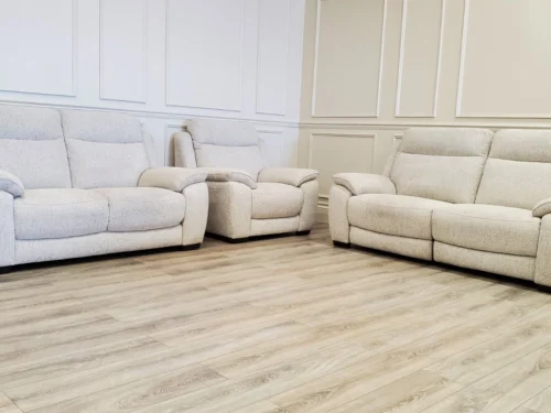 STARLIGHT EXPRESS POWER RECLINING 3 SEATER & FIXED 2 SEATER AND CHAIR