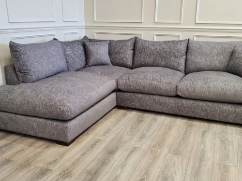 WHITE MEADOW 'SEATTLE' FABRIC CHAISE CORNER SOFA LEFT HAND FACING