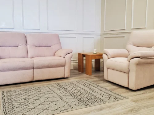 G PLAN 'SEATTLE' 2 SEATER SOFA & CHAIR WITH POWER RECLINERS
