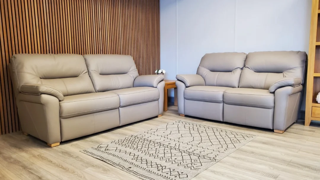 G PLAN 'SEATTLE' 3 SEATER & 2 SEATER LEATHER SOFA SET - Image 20