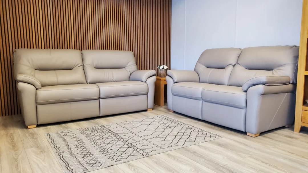 G PLAN 'SEATTLE' 3 SEATER & 2 SEATER LEATHER SOFA SET - Image 21