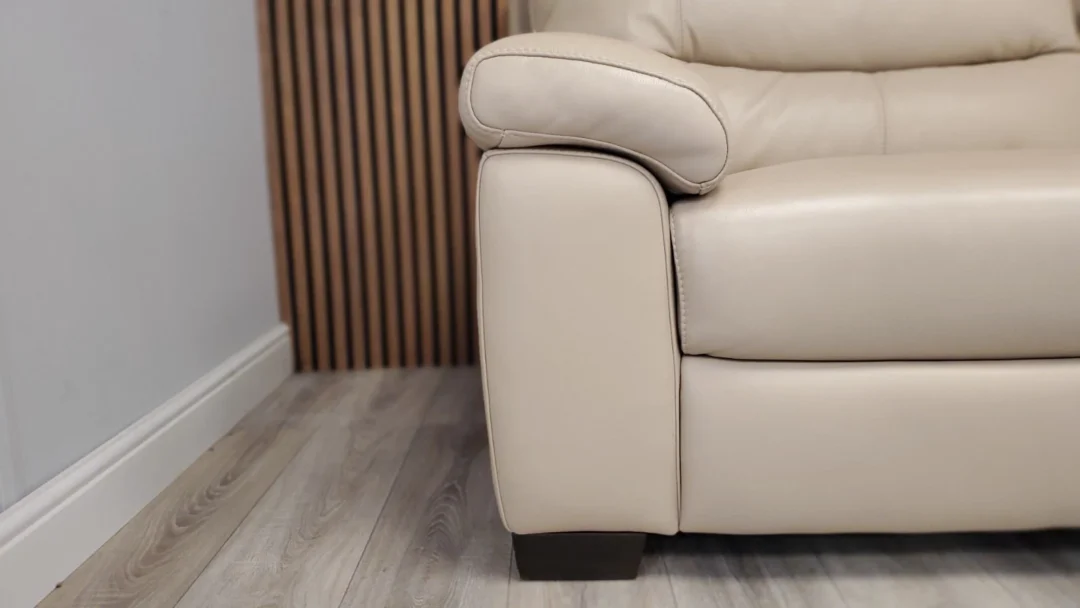 FURNITURE VILLAGE 'HETTY' 3 SEATER & 2 SEATER LEATHER SOFA SET - Image 8