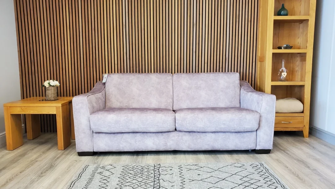 FURNITURE VILLAGE 'OPTIMUS' SPACE SAVER FOLD OUT ACTION SOFA BED (WITH MATTRESS)