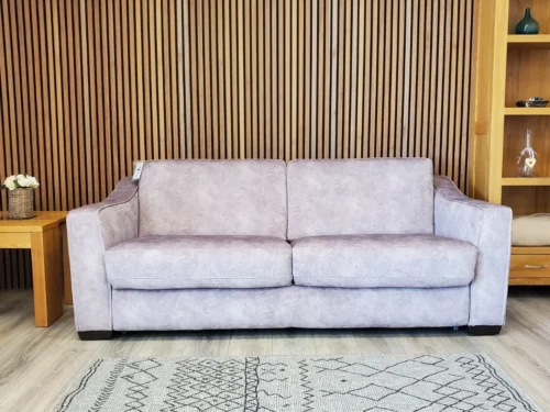 FURNITURE VILLAGE 'OPTIMUS' SPACE SAVER FOLD OUT ACTION SOFA BED (WITH MATTRESS)