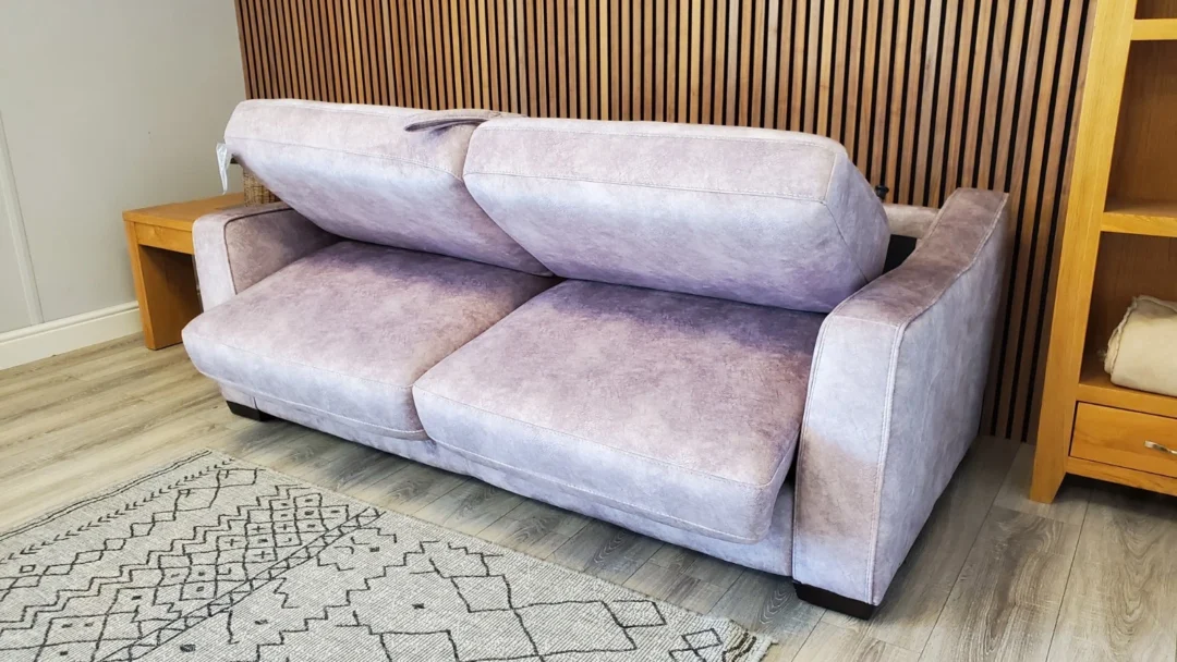 FURNITURE VILLAGE 'OPTIMUS' SPACE SAVER FOLD OUT ACTION SOFA BED (WITH MATTRESS) - Image 2