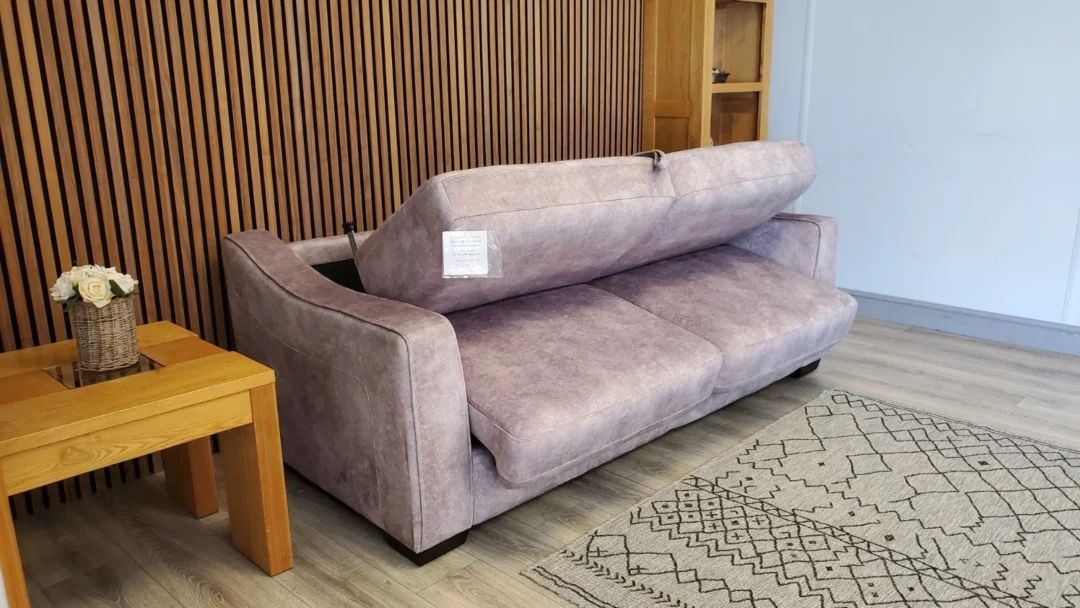 FURNITURE VILLAGE 'OPTIMUS' SPACE SAVER FOLD OUT ACTION SOFA BED (WITH MATTRESS) - Image 6