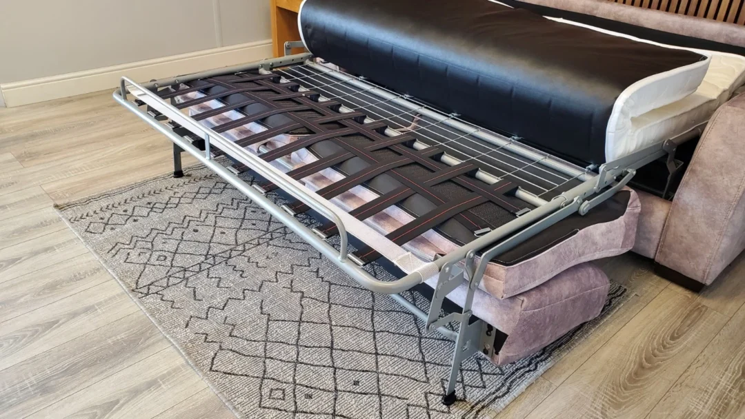 FURNITURE VILLAGE 'OPTIMUS' SPACE SAVER FOLD OUT ACTION SOFA BED (WITH MATTRESS) - Image 7