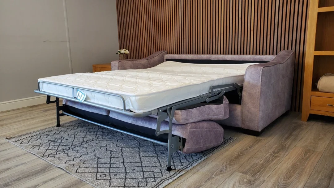 FURNITURE VILLAGE 'OPTIMUS' SPACE SAVER FOLD OUT ACTION SOFA BED (WITH MATTRESS) - Image 8