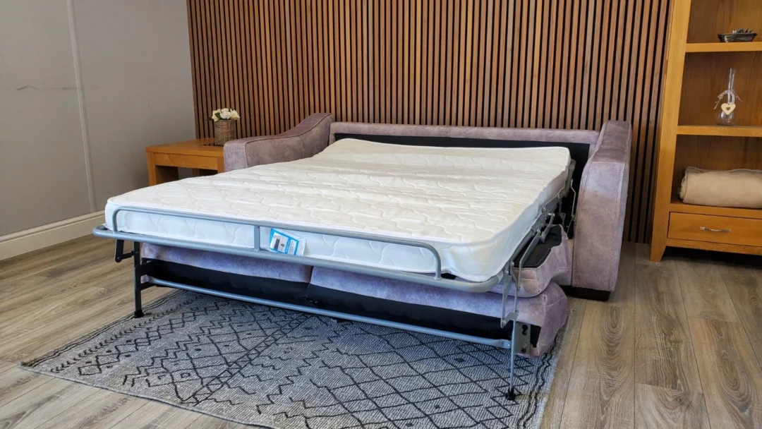 FURNITURE VILLAGE 'OPTIMUS' SPACE SAVER FOLD OUT ACTION SOFA BED (WITH MATTRESS) - Image 9