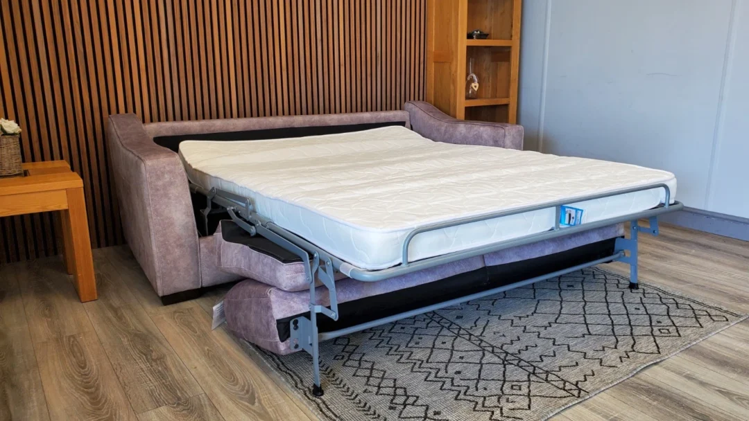 FURNITURE VILLAGE 'OPTIMUS' SPACE SAVER FOLD OUT ACTION SOFA BED (WITH MATTRESS) - Image 10
