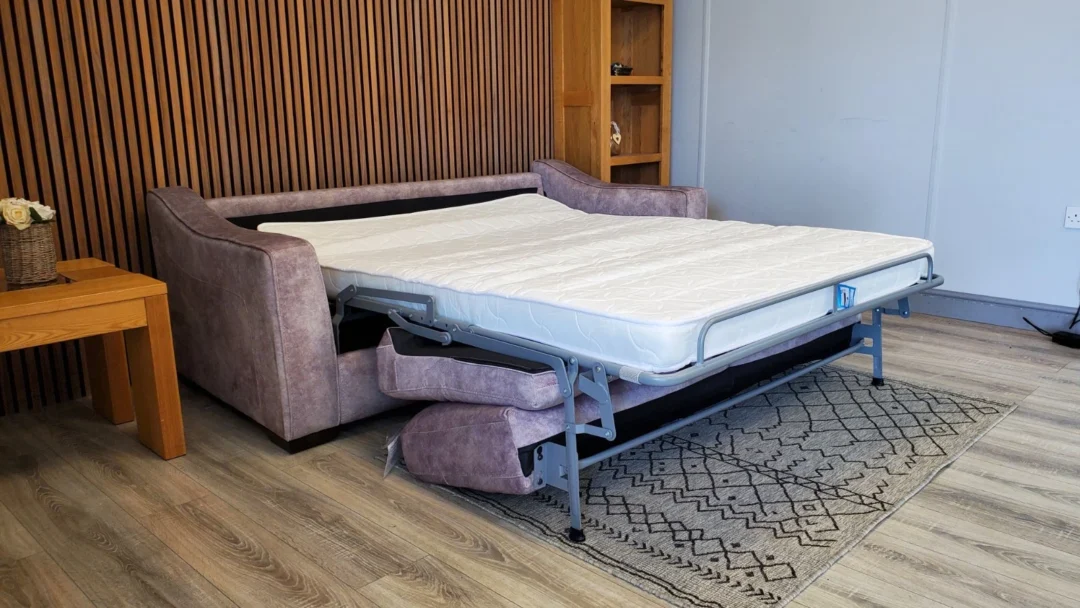 FURNITURE VILLAGE 'OPTIMUS' SPACE SAVER FOLD OUT ACTION SOFA BED (WITH MATTRESS) - Image 11
