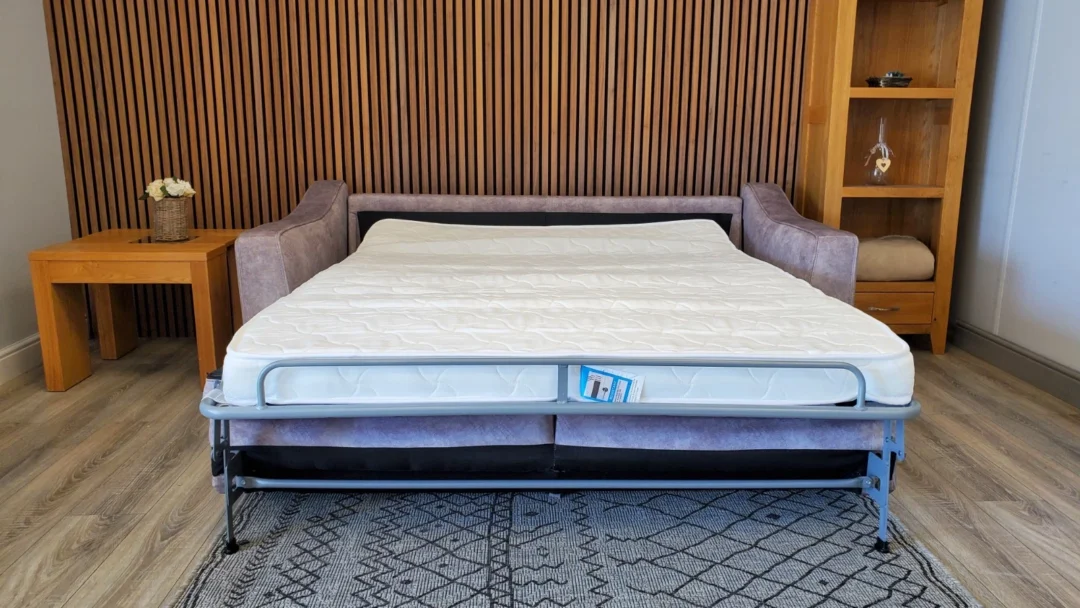 FURNITURE VILLAGE 'OPTIMUS' SPACE SAVER FOLD OUT ACTION SOFA BED (WITH MATTRESS) - Image 12