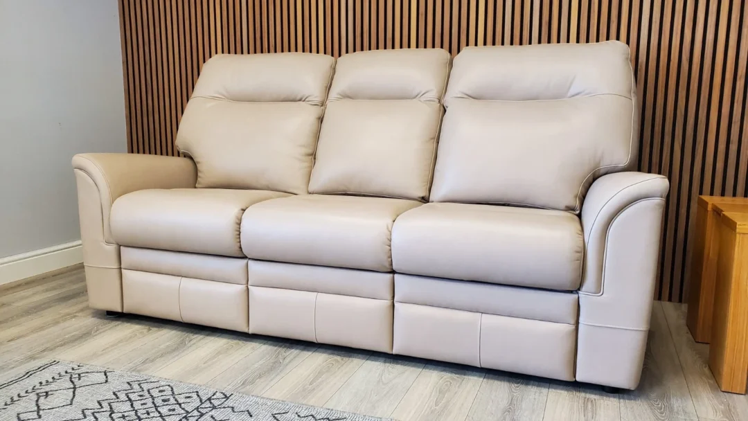 PARKER KNOLL 'HUDSON 23' 3 SEATER & 2 SEATER LEATHER SOFA SET IN 'ROMA PUTTY' - Image 10