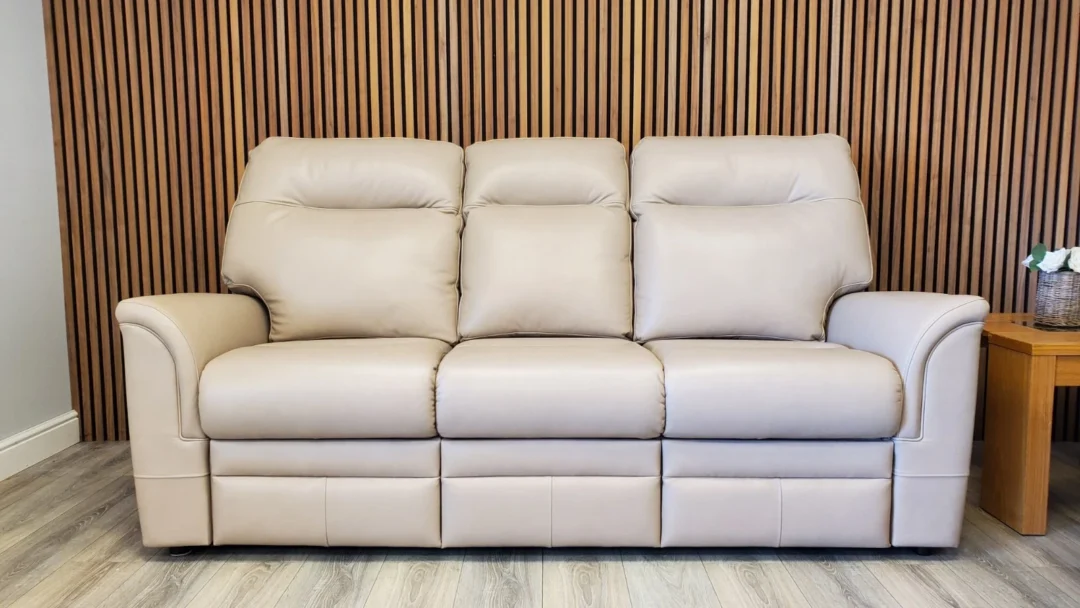 PARKER KNOLL 'HUDSON 23' 3 SEATER & 2 SEATER LEATHER SOFA SET IN 'ROMA PUTTY' - Image 15