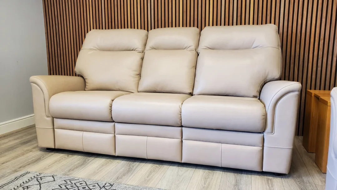 PARKER KNOLL 'HUDSON 23' 3 SEATER & 2 SEATER LEATHER SOFA SET IN 'ROMA PUTTY' - Image 19