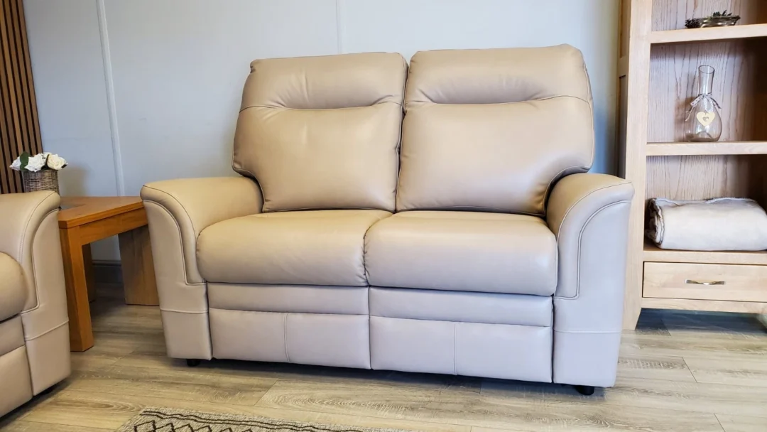 PARKER KNOLL 'HUDSON 23' 3 SEATER & 2 SEATER LEATHER SOFA SET IN 'ROMA PUTTY' - Image 20