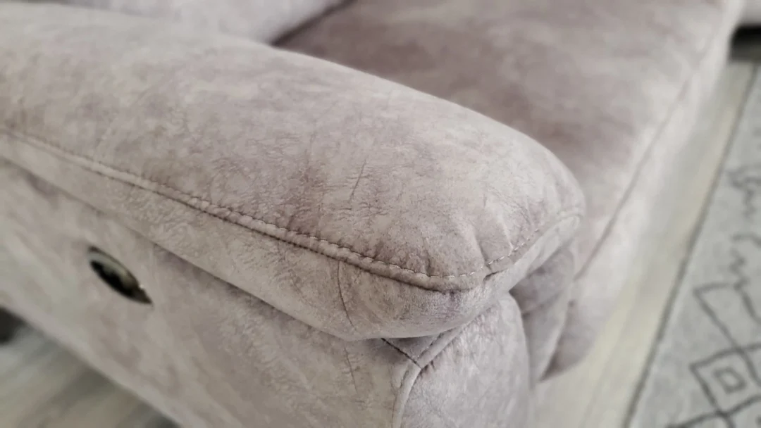 FURNITURE VILLAGE 'CONTEMPO' CHAISE CORNER SOFA WITH POWER RECLINERS - Image 3