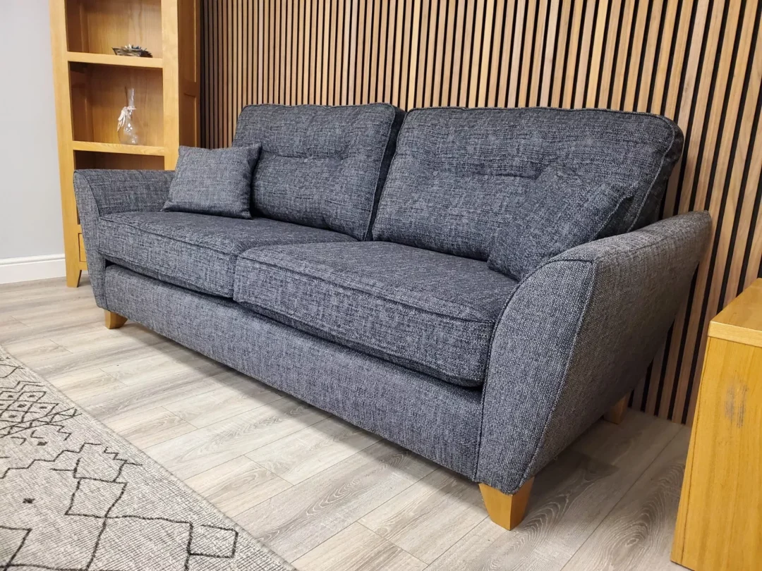 'ASHLEY' 3 SEATER IN CHARCOAL FABRIC (RRP £1198) *BRAND NEW IN STOCK!* - Image 4