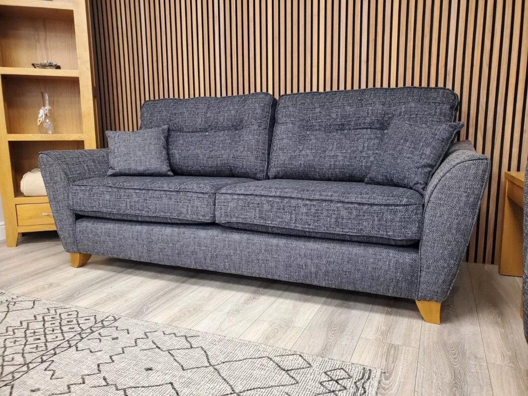 'ASHLEY' 3 SEATER IN CHARCOAL FABRIC (RRP £1198) *BRAND NEW IN STOCK!* - Image 2