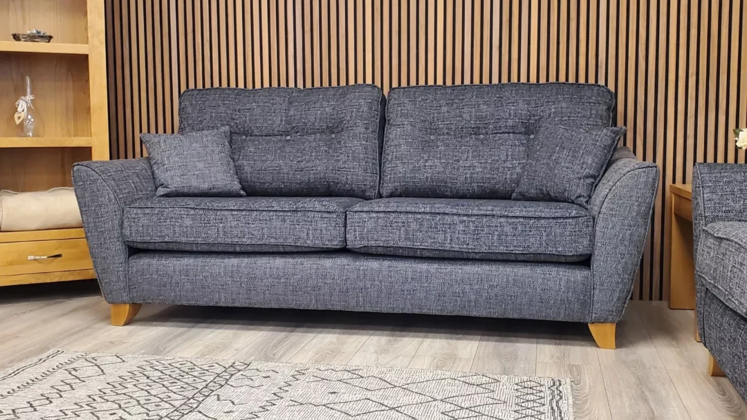 'ASHLEY' 3 SEATER IN CHARCOAL FABRIC (RRP £1198) *BRAND NEW IN STOCK!* - Image 5
