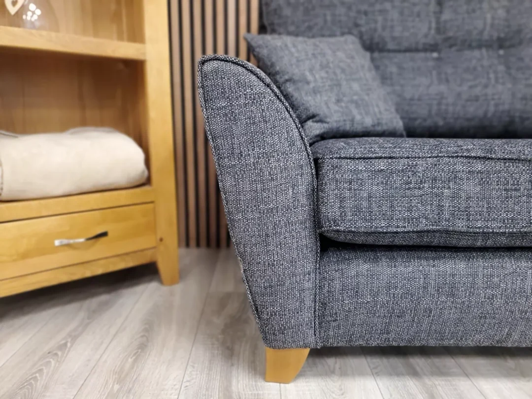 'ASHLEY' 3 SEATER IN CHARCOAL FABRIC (RRP £1198) *BRAND NEW IN STOCK!* - Image 8