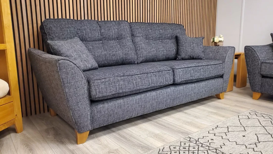 'ASHLEY' 3 SEATER IN CHARCOAL FABRIC (RRP £1198) *BRAND NEW IN STOCK!* - Image 9