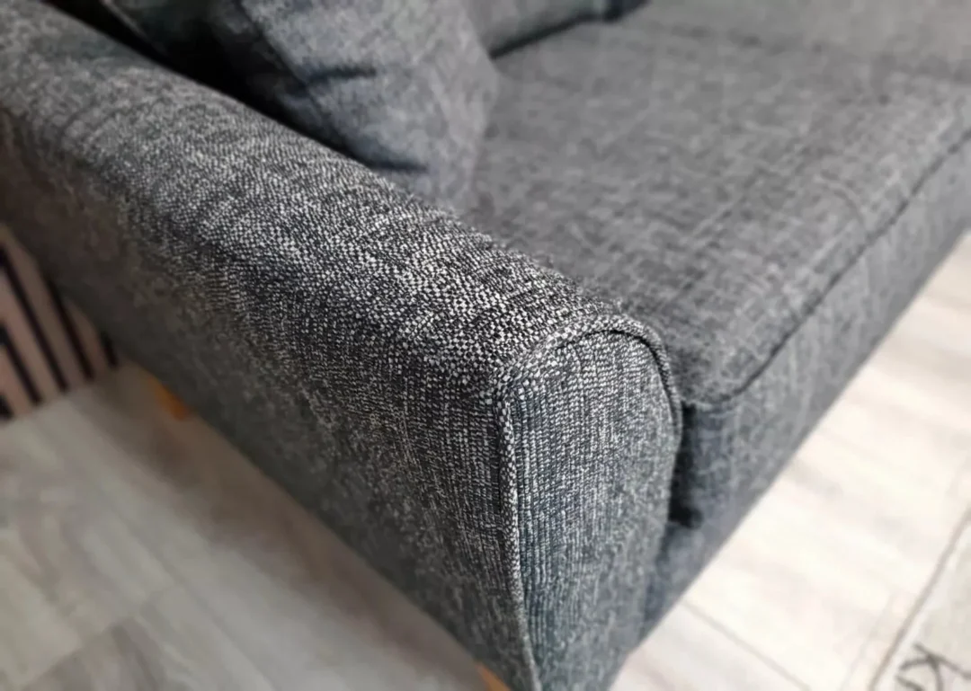 'ASHLEY' 4 SEATER CHAISE CORNER SOFA WITH FOOTSTOOL IN CHARCOAL FABRIC RRP £2398 - Image 15