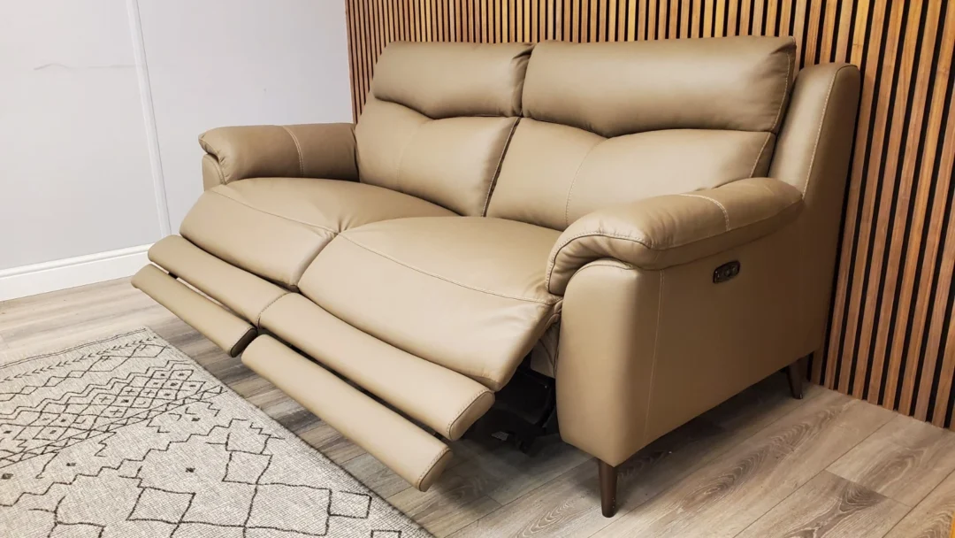 EX BARKER & STONEHOUSE CAMEROON 3 SEATER SOFA & CHAIR WITH POWER RECLINERS - Image 9