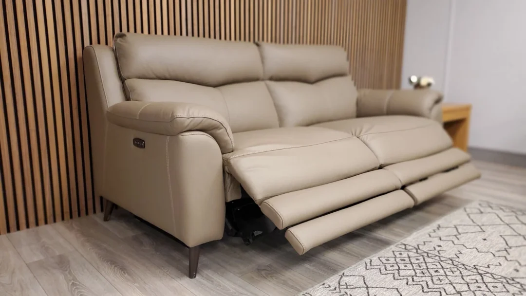 EX BARKER & STONEHOUSE CAMEROON 3 SEATER SOFA & CHAIR WITH POWER RECLINERS - Image 10