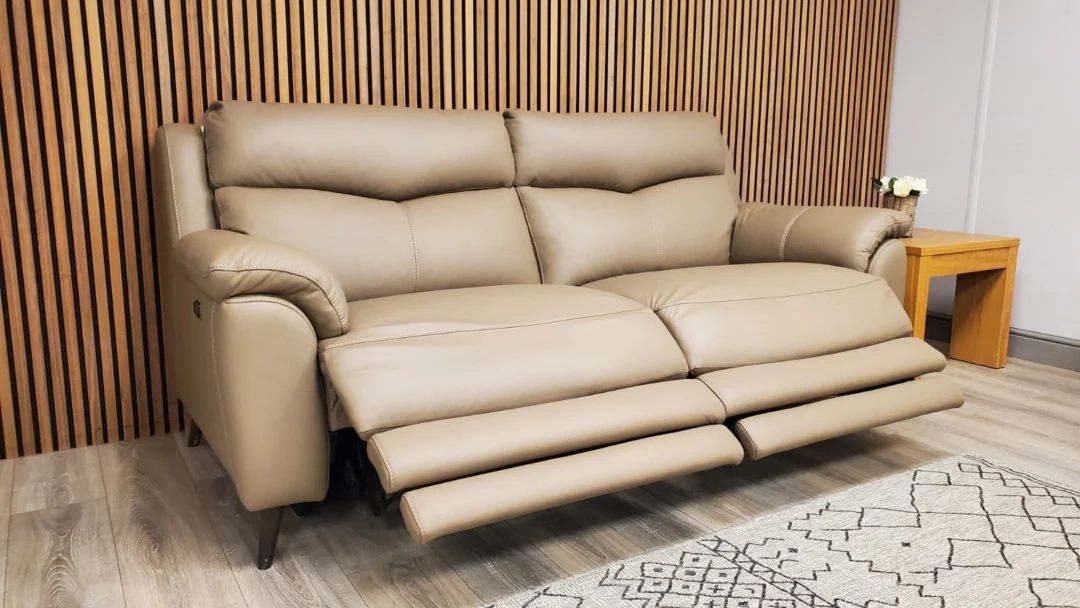 EX BARKER & STONEHOUSE CAMEROON 3 SEATER SOFA & CHAIR WITH POWER RECLINERS - Image 21