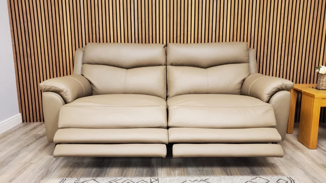 EX BARKER & STONEHOUSE CAMEROON 3 SEATER SOFA & CHAIR WITH POWER RECLINERS - Image 22
