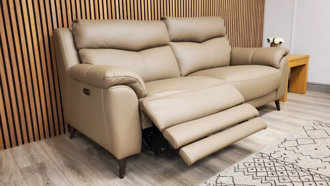 EX BARKER & STONEHOUSE CAMEROON 3 SEATER SOFA & CHAIR WITH POWER RECLINERS - Image 24