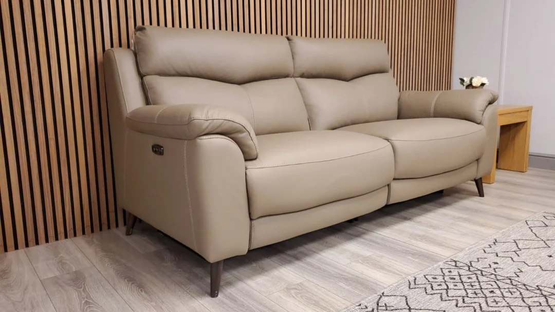 EX BARKER & STONEHOUSE CAMEROON 3 SEATER SOFA & CHAIR WITH POWER RECLINERS - Image 15