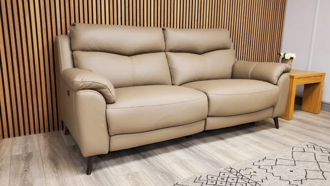 EX BARKER & STONEHOUSE CAMEROON 3 SEATER SOFA & CHAIR WITH POWER RECLINERS - Image 16