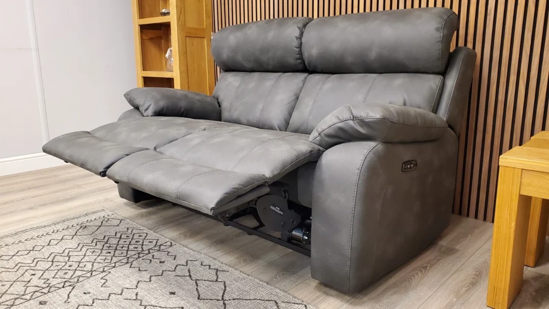 FURNITURE VILLAGE MORENO 2 SEATER SOFA WITH POWER RECLINERS & POWER HEADRESTS - Image 6