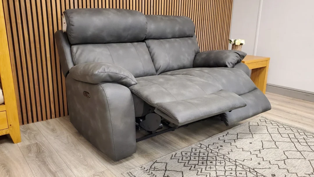 FURNITURE VILLAGE MORENO 2 SEATER SOFA WITH POWER RECLINERS & POWER HEADRESTS - Image 7