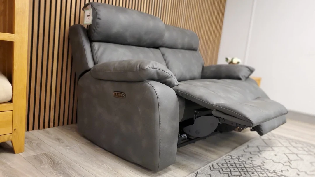 FURNITURE VILLAGE MORENO 2 SEATER SOFA WITH POWER RECLINERS & POWER HEADRESTS - Image 10