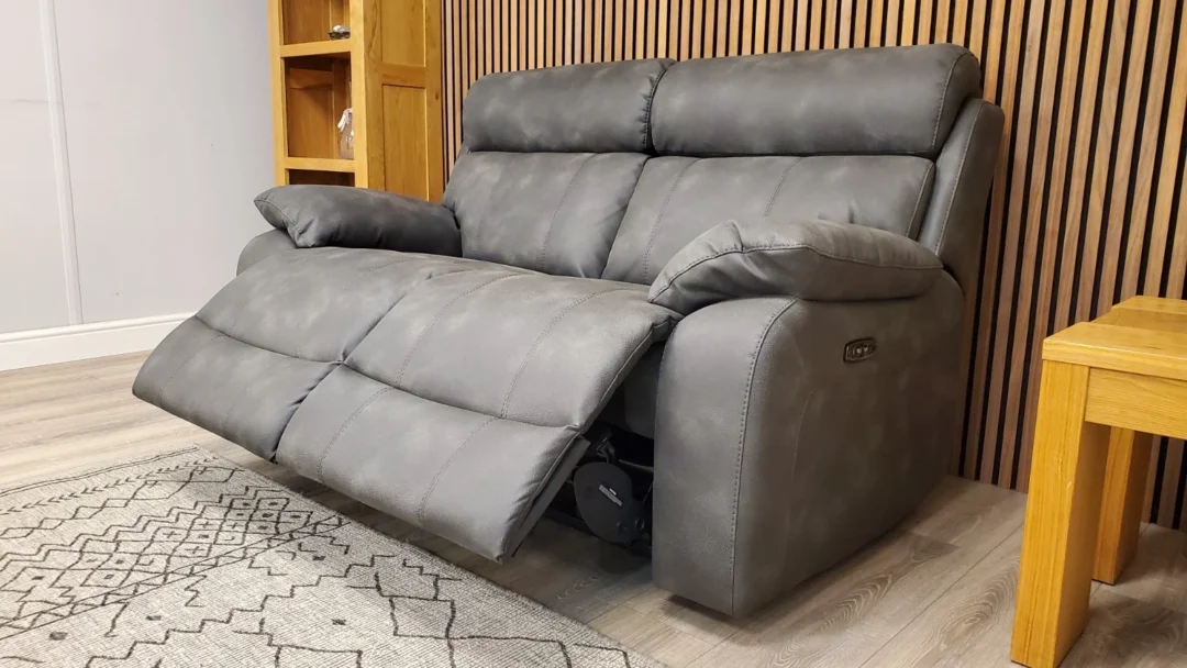FURNITURE VILLAGE MORENO 2 SEATER SOFA WITH POWER RECLINERS & POWER HEADRESTS - Image 11