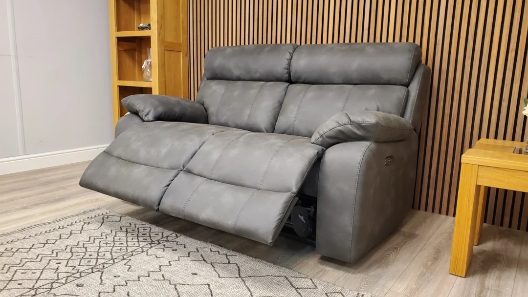 FURNITURE VILLAGE MORENO 2 SEATER SOFA WITH POWER RECLINERS & POWER HEADRESTS - Image 14