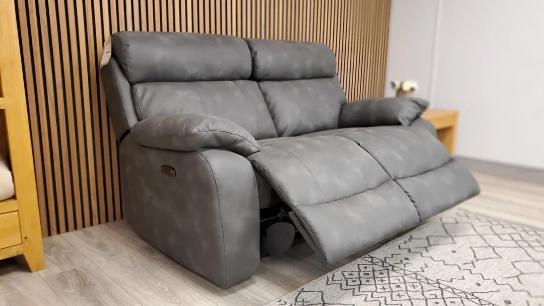 FURNITURE VILLAGE MORENO 2 SEATER SOFA WITH POWER RECLINERS & POWER HEADRESTS - Image 15
