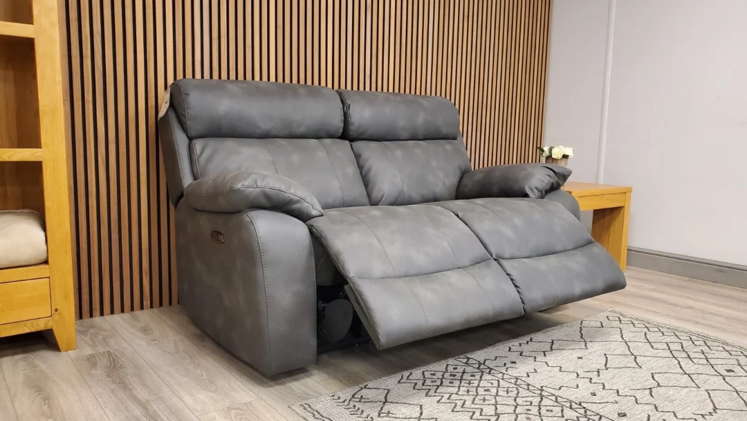 FURNITURE VILLAGE MORENO 2 SEATER SOFA WITH POWER RECLINERS & POWER HEADRESTS - Image 18