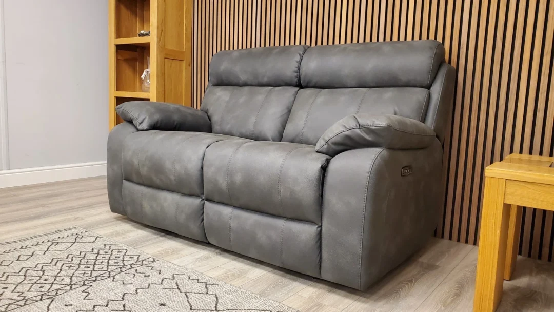 FURNITURE VILLAGE MORENO 2 SEATER SOFA WITH POWER RECLINERS & POWER HEADRESTS - Image 22