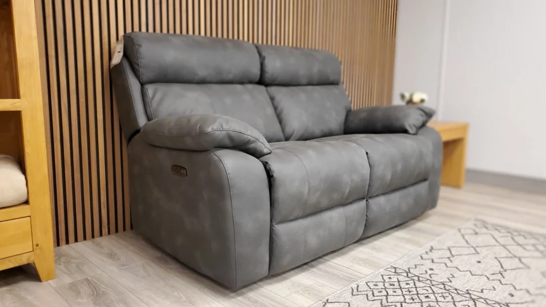 FURNITURE VILLAGE MORENO 2 SEATER SOFA WITH POWER RECLINERS & POWER HEADRESTS - Image 13