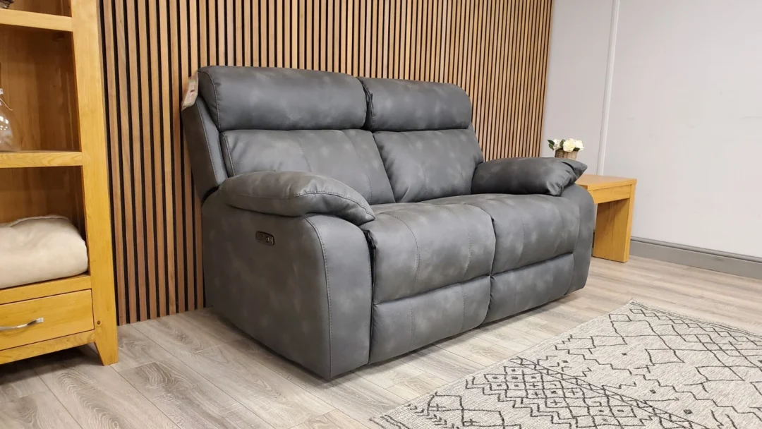 FURNITURE VILLAGE MORENO 2 SEATER SOFA WITH POWER RECLINERS & POWER HEADRESTS - Image 16