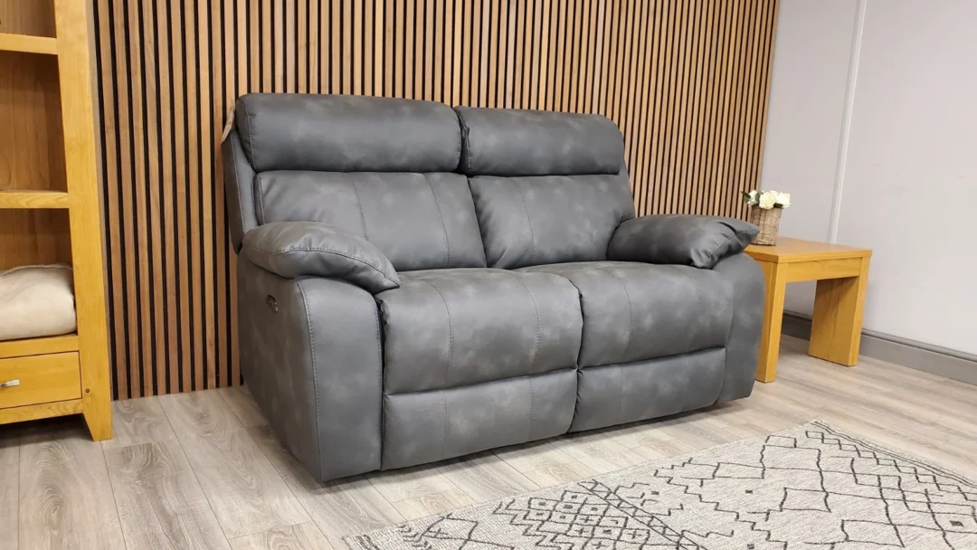 FURNITURE VILLAGE MORENO 2 SEATER SOFA WITH POWER RECLINERS & POWER HEADRESTS - Image 17