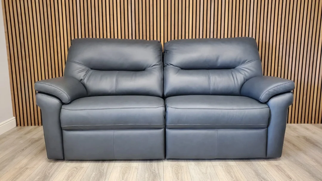 G PLAN SEATTLE 3 SEATER LEATHER SOFA WITH ELECTRIC RECLINERS & LUMBAR & 2 SEATER - Image 23