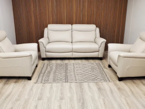 PARKER KNOLL MANHATTAN 3 SEATER SOFA, CHAIR & POWER RECLINING CHAIR IN COMO DOVE